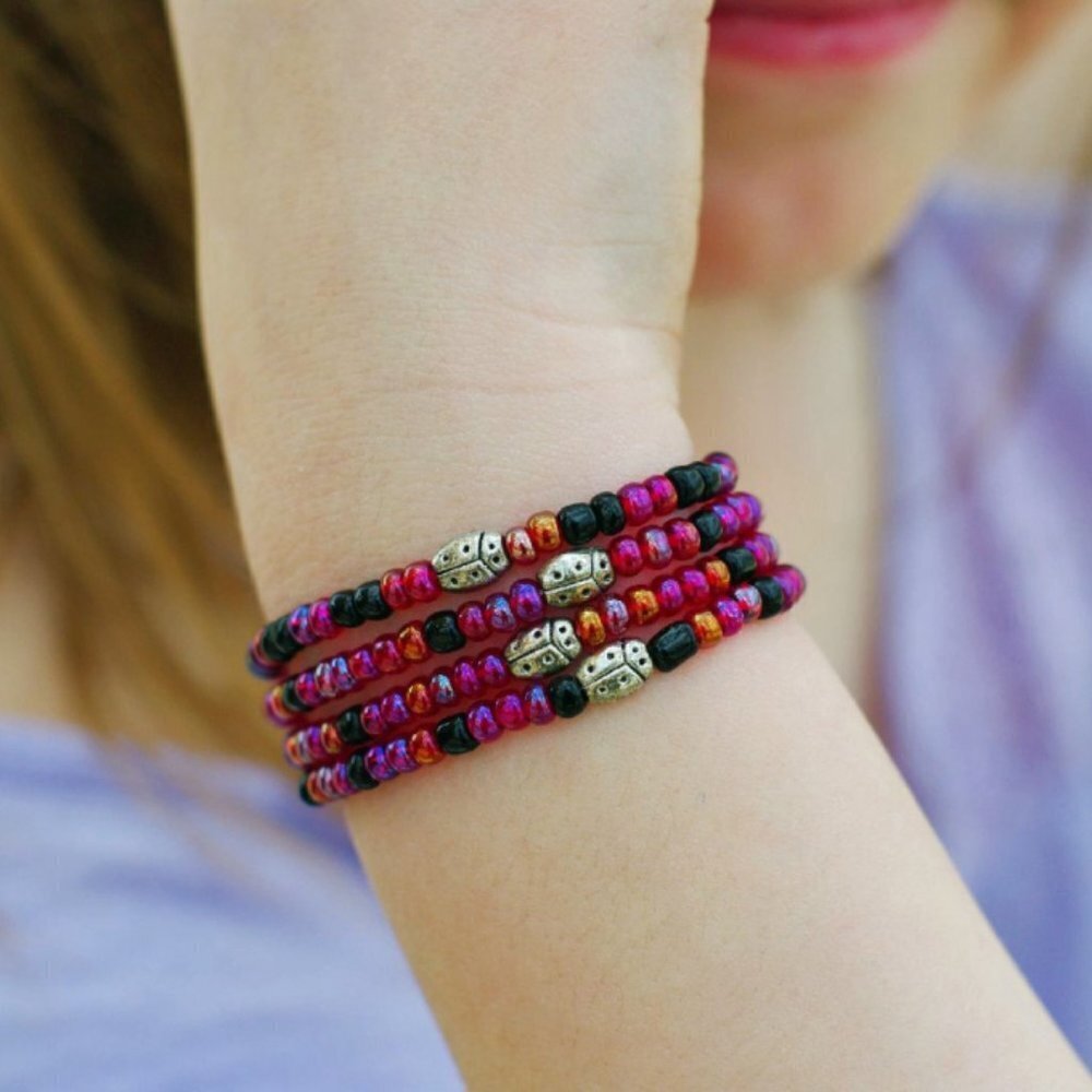 Ladybug Bracelets for Girls, Kids Bracelets, Kids Jewelry, Girls Accesso…